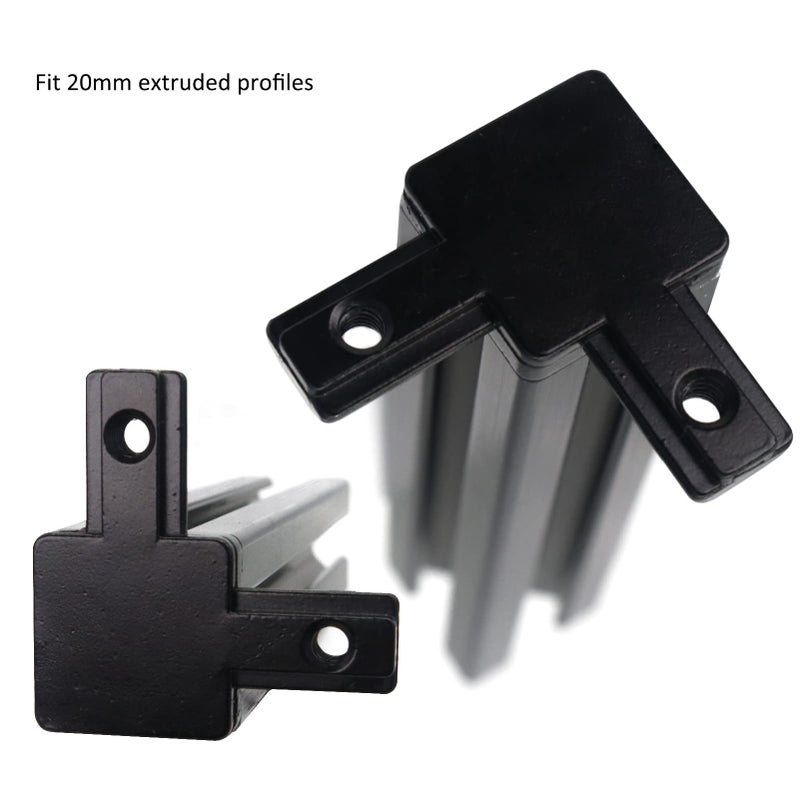 BLCCLOY 8Pcs 2020 Aluminum Extrusion T Slot Corner Bracket 20 Series Extruded Hardware 3 Way Tri Connector with Set Screw for 20/20 2040 T V Slot Black Aluminum Profile Frame Fitting - Image 5